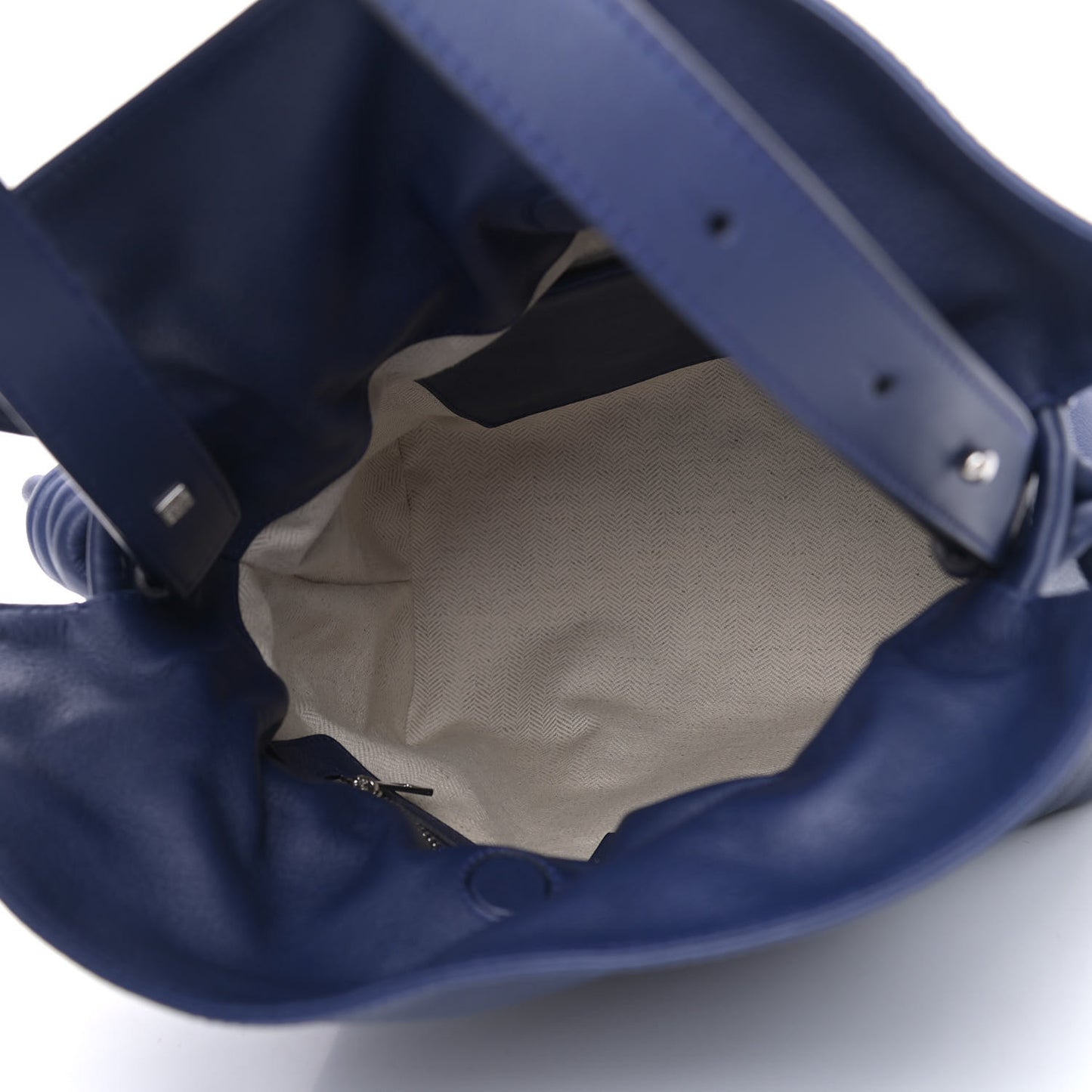 Calfskin Flamenco Knot Bag Navy