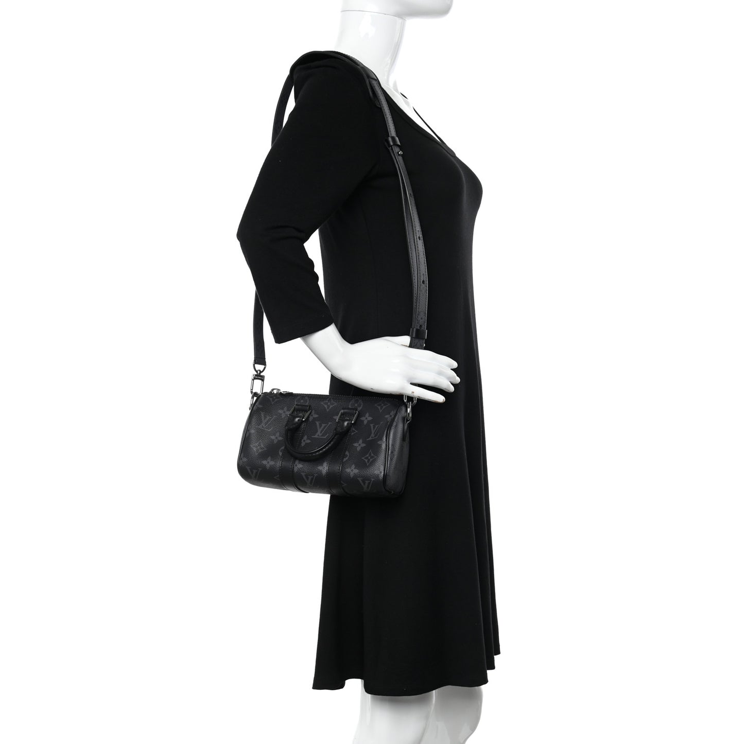 Reverse Monogram Eclipse Keepall XS Black