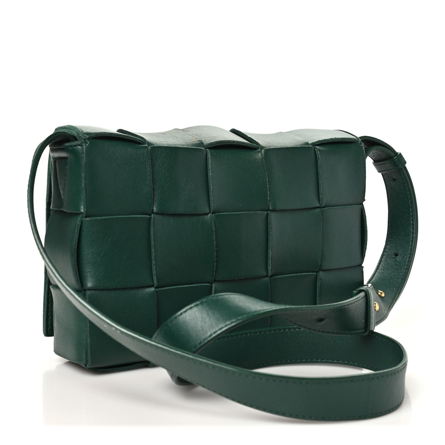 Bottega Veneta Grained Calfskin Maxi Intrecciato Cassette Crossbody Bag Raintree Green 3 of 12