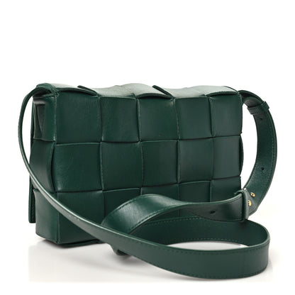 Bottega Veneta Grained Calfskin Maxi Intrecciato Cassette Crossbody Bag Raintree Green 3 of 12