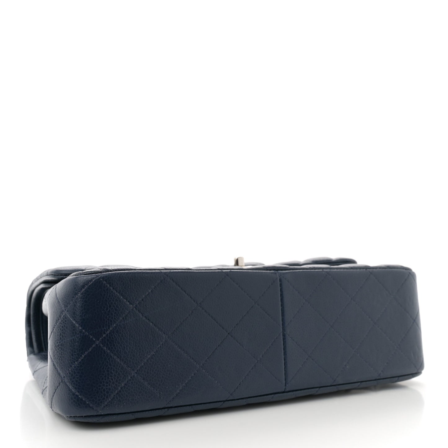 Caviar Quilted Jumbo Double Flap Navy