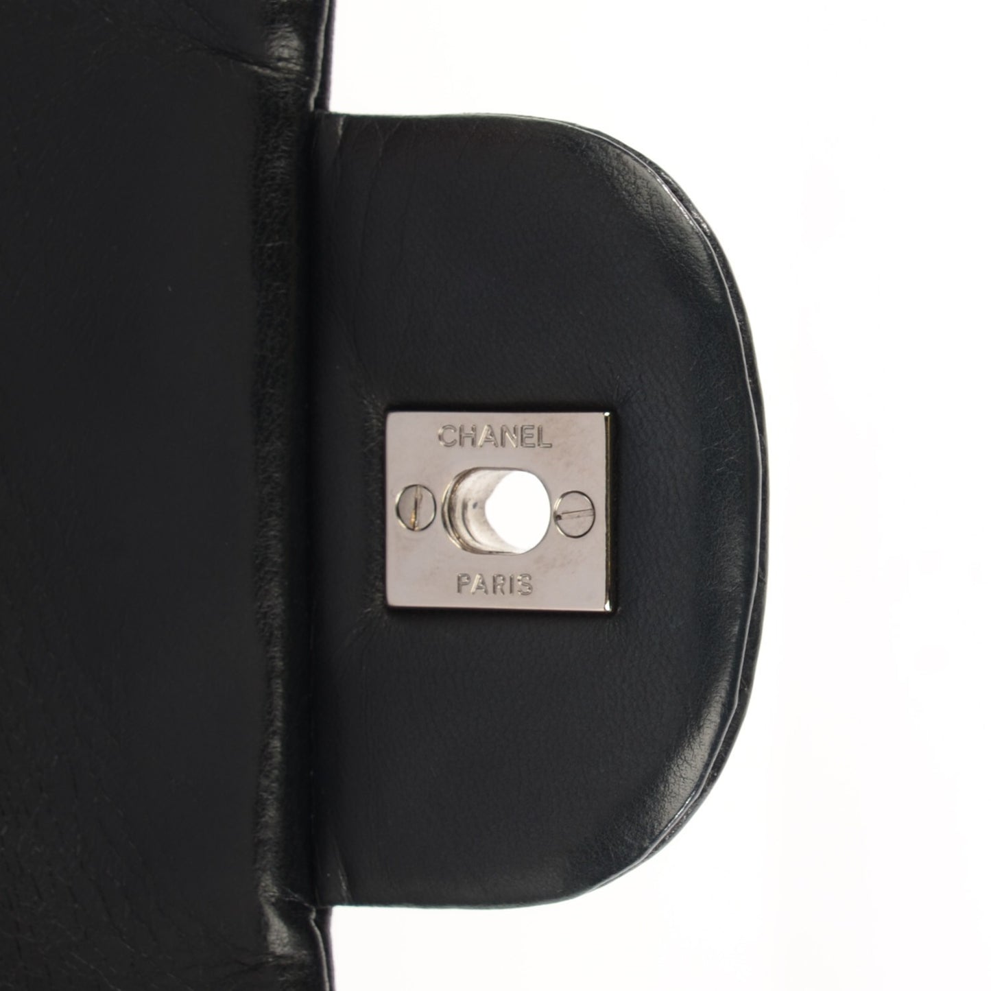 Lambskin Chevron Quilted Maxi Flap Black