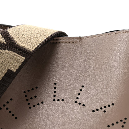 Stella McCartney Eco Alter Nappa Perforated Logo Mini Crossbody Dark Taupe 7 of 9