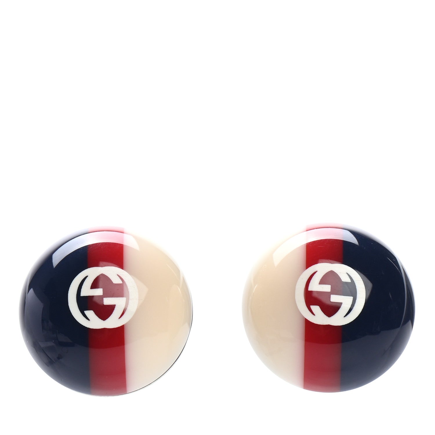 Gucci Resin Web Stud Earrings Blue Red 1 of 4