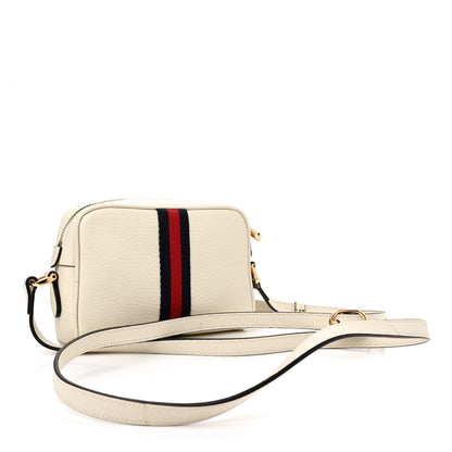 Gucci Textured Dollar Calfskin Web Mini Ophidia Shoulder Bag Mystic White 3 of 13