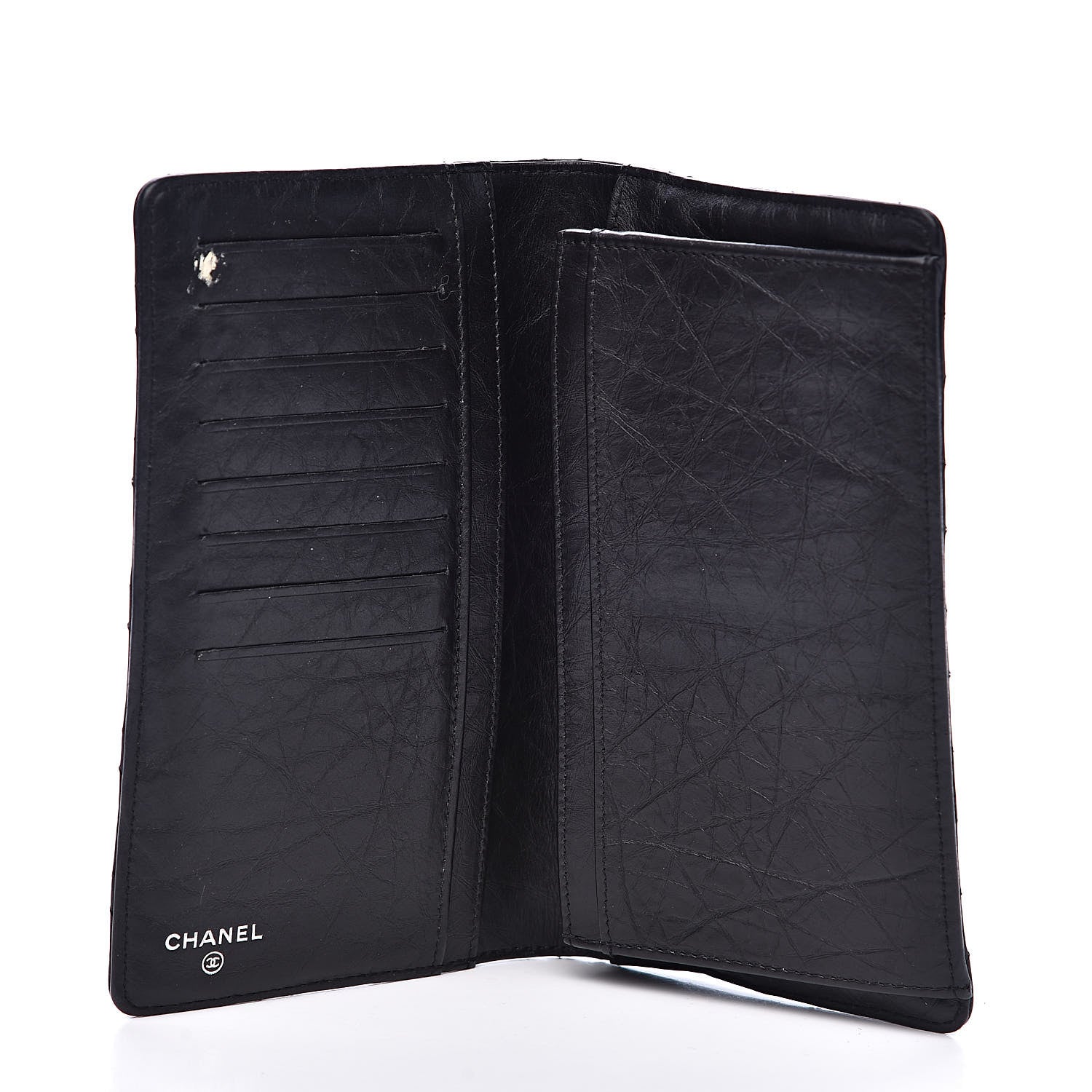 Chanel Aged Calfskin Quilted Reissue Yen Wallet Black 5 of 11
