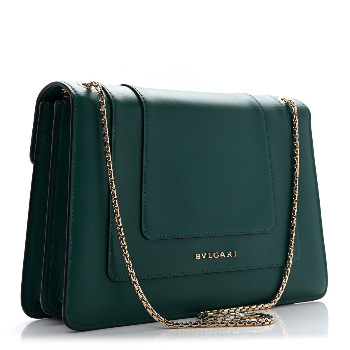 Calfskin Serpenti Forever Shoulder Bag Emerald Green