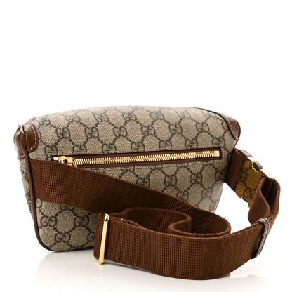 Gucci GG Supreme Monogram Textured Calfskin Retro Interlocking G Belt Bag Beige Ebony Brown Sugar 3 of 10