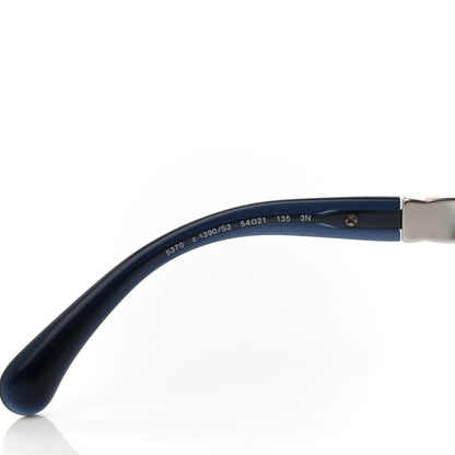 Chanel CC Butterfly Spring Sunglasses 5370 Blue Silver 6 of 8