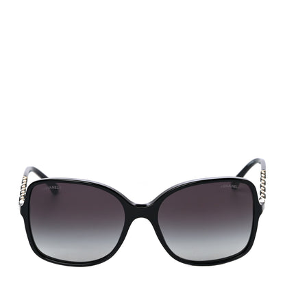 Chanel Lambskin Square Chain Sunglasses 5210-Q Black 4 of 7