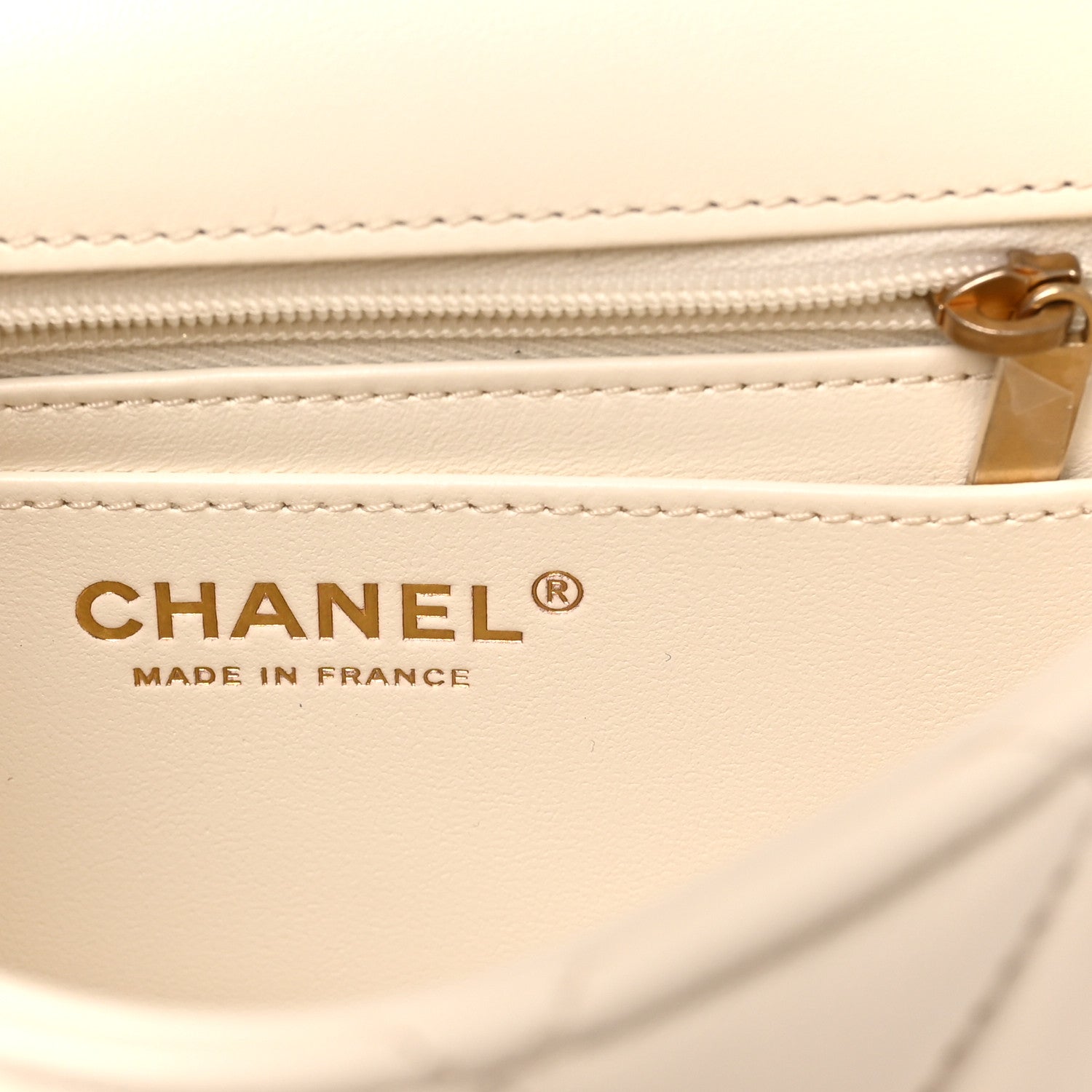 Chanel Shiny Lambskin Quilted Pearl Twist Mini Square Flap White 6 of 10