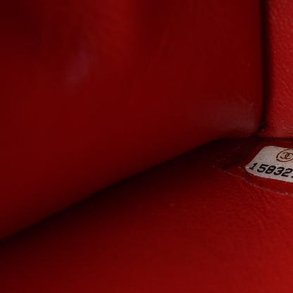Chanel Glazed Calfskin Quilted East West Flap Red 9 of 13
