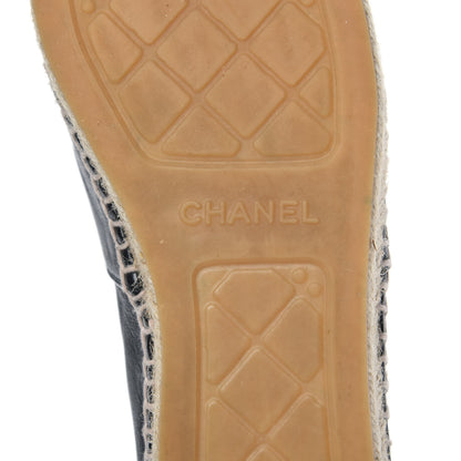 Chanel Lambskin CC Espadrilles 40 Black 7 of 10