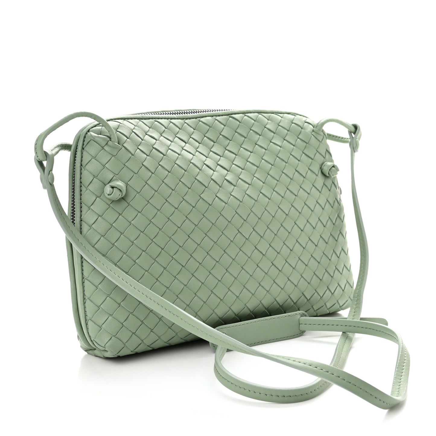 Nappa Intrecciato Nodini Crossbody Messenger New Sauge