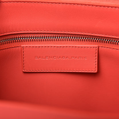 Balenciaga Calfskin Pocket Tote M Coral Black 8 of 9