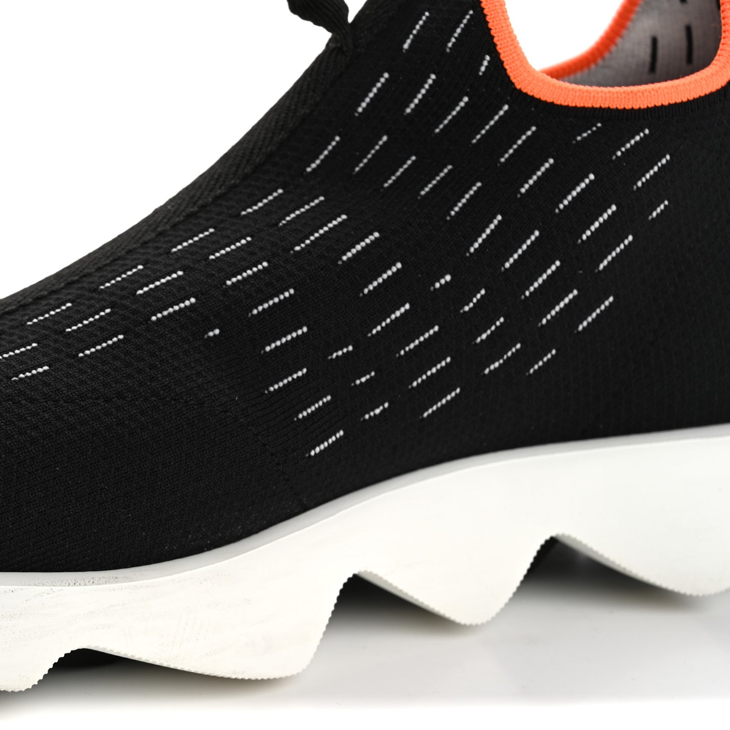 Technical Canvas Goatskin Womens Eclair Sneakers 38.5 Black