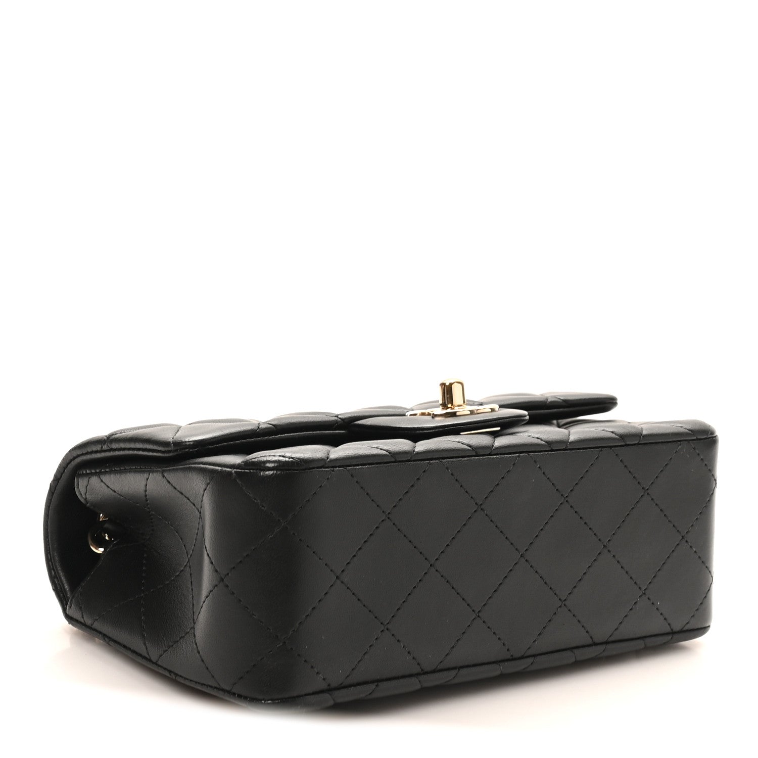 Chanel Lambskin Quilted Mini Rectangular Flap Black 4 of 10