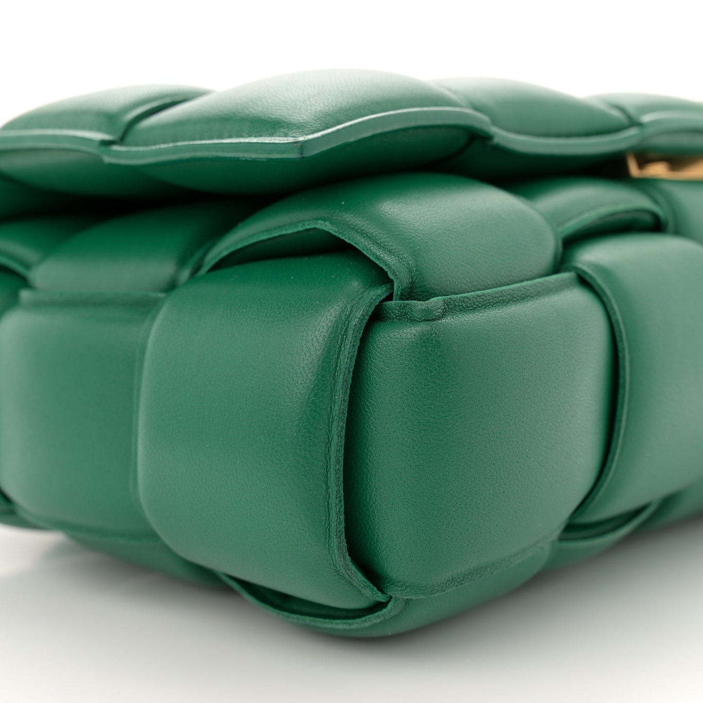 Nappa Maxi Intreccio Padded Cassette Crossbody Bag Racing Green