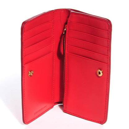 Burberry Haymarket Check Leather Continental Wallet Coral Red 6 of 9