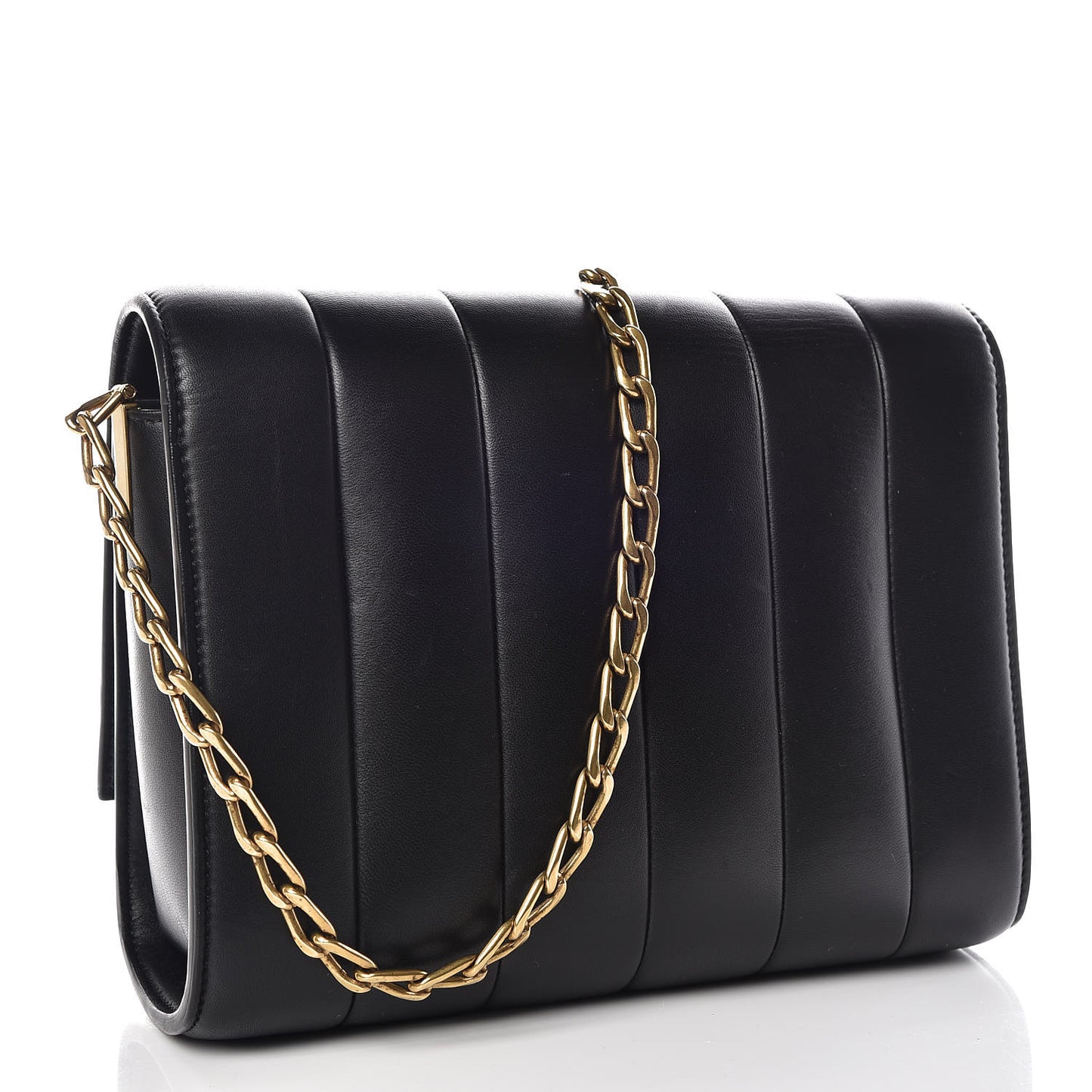 Lambskin Quilted Shoulder Bag Black
