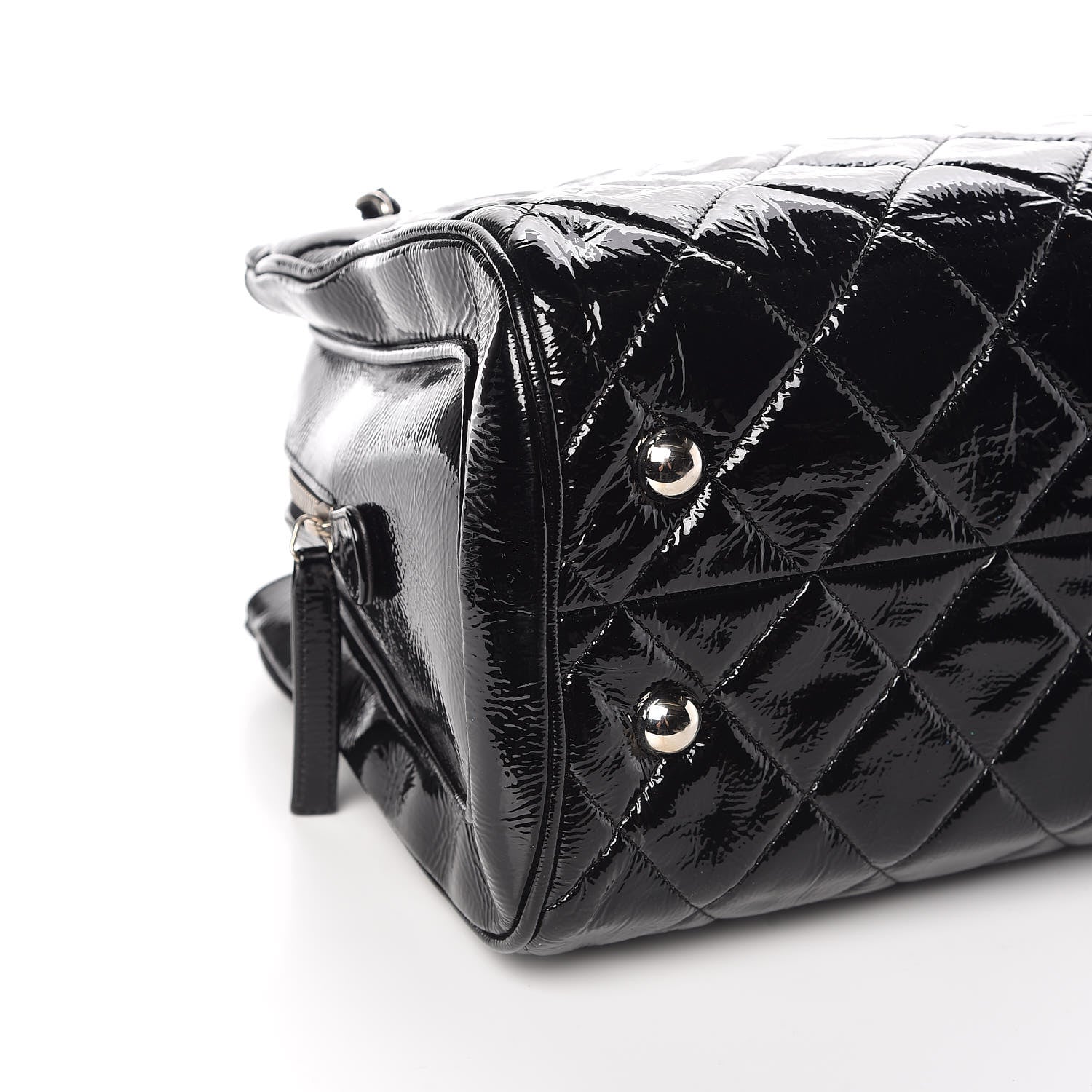 Chanel Patent Quilted Tote Black 11 of 12