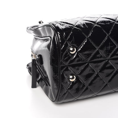 Chanel Patent Quilted Tote Black 11 of 12