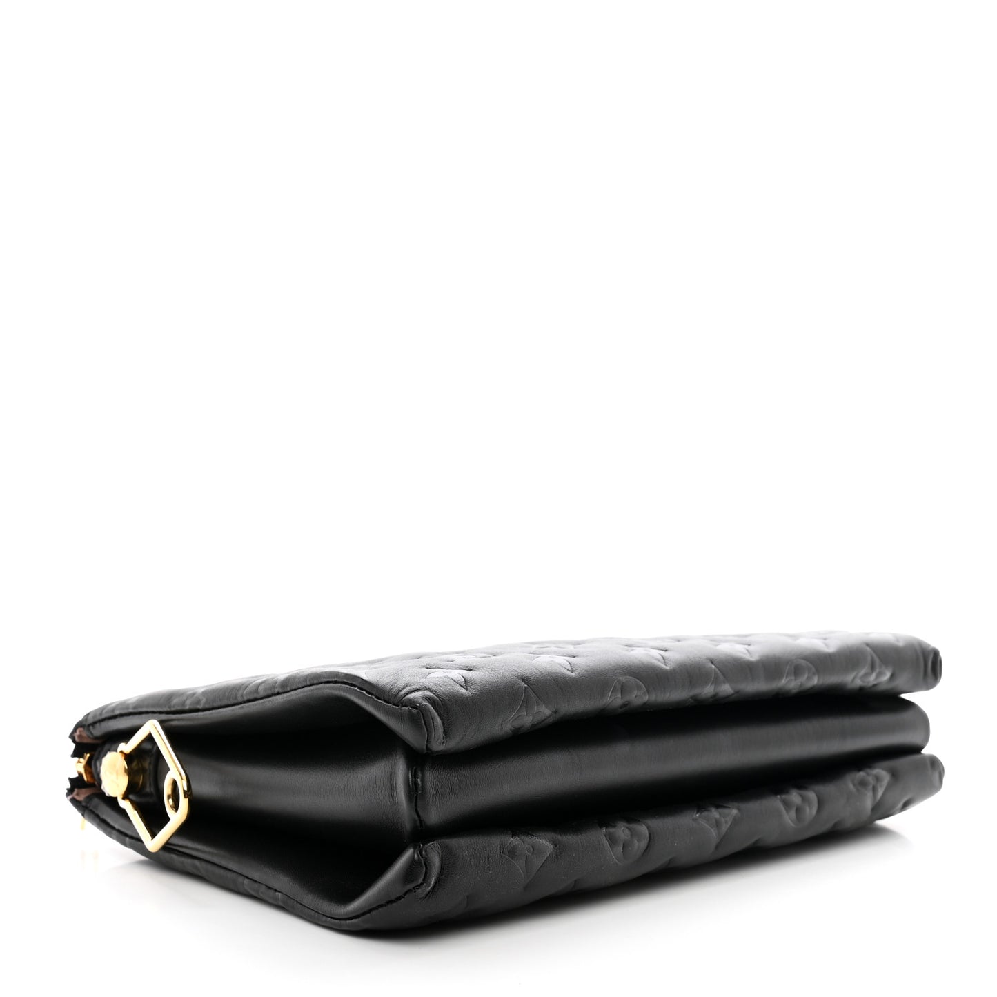 Lambskin Embossed Monogram Coussin PM Black