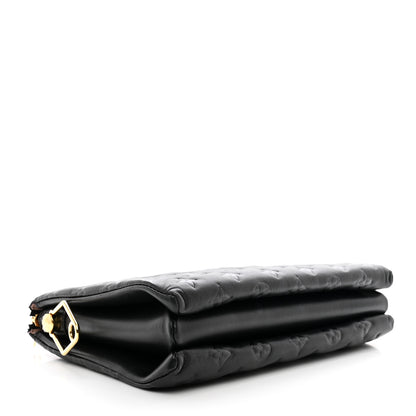 Louis Vuitton Lambskin Embossed Monogram Coussin PM Black 4 of 10