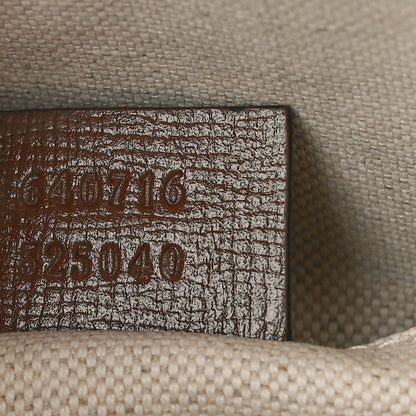 Gucci GG Supreme Monogram Azalea Calfskin Mini Horsebit 1955 Top Handle Bag Beige Ebony Brown Sugar 7 of 9