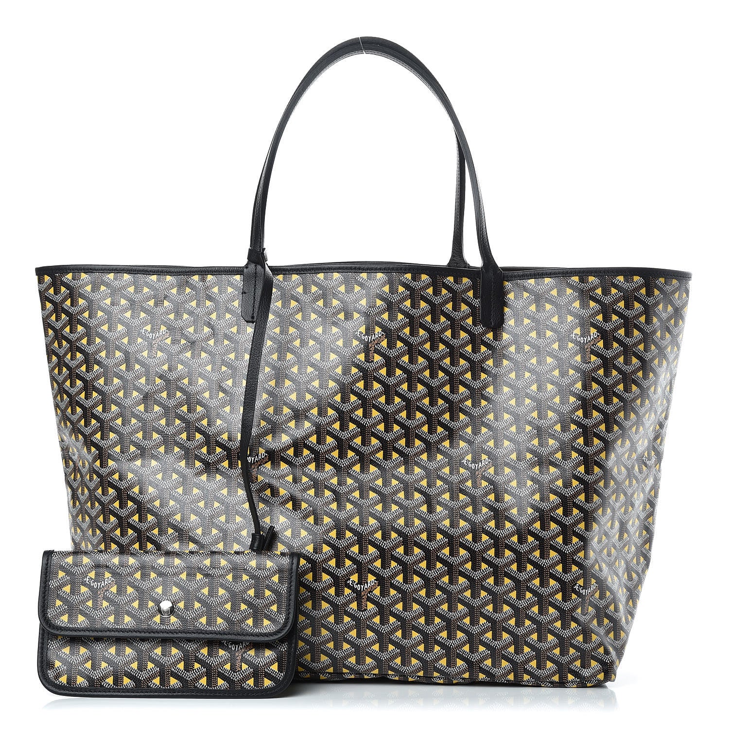 Goyard Goyardine Saint Louis Claire Voie GM Black Yellow 1 of 9