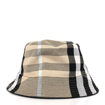 Burberry Cotton Canvas Giant Check Bucket Hat L Dusty Sand 2 of 7