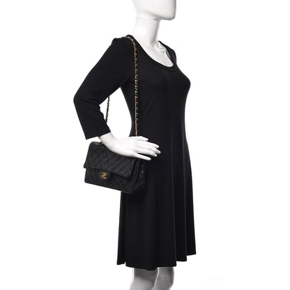 Chanel Lambskin Quilted Medium Double Flap Black 2 of 9