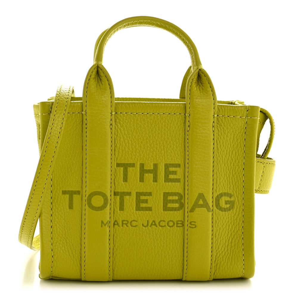 Marc Jacobs Grained Calfskin Micro The Tote Bag Citronelle 1851156 ...