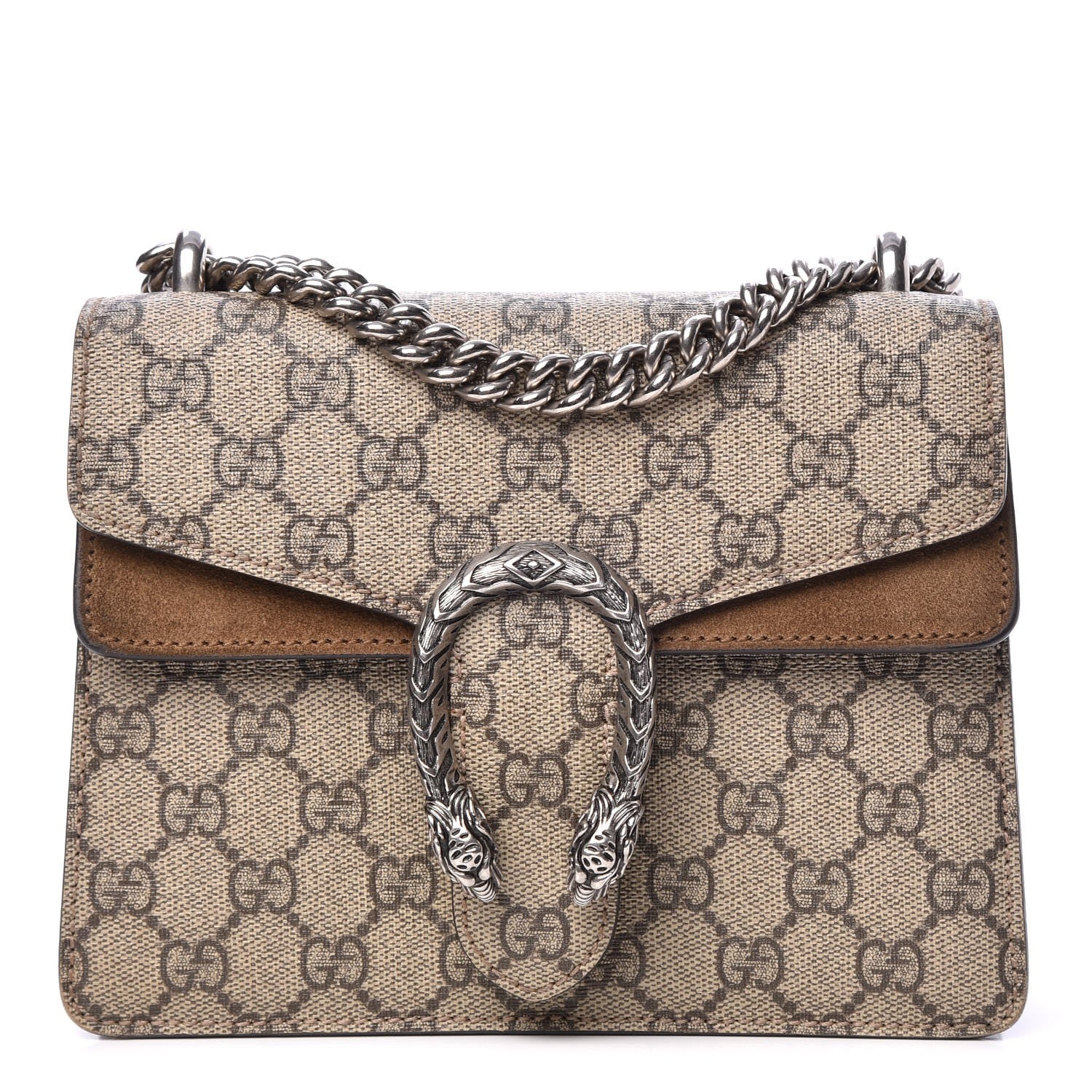 Gucci GG Supreme Monogram Mini Dionysus Shoulder Bag Taupe 1 of 11