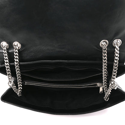 Saint Laurent Calfskin Y Quilted Monogram Large Loulou Chain Satchel Black 5 of 11