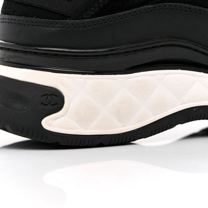Chanel Velvet Calfskin Mixed Fibers CC Sneakers 41 Black 16 of 17