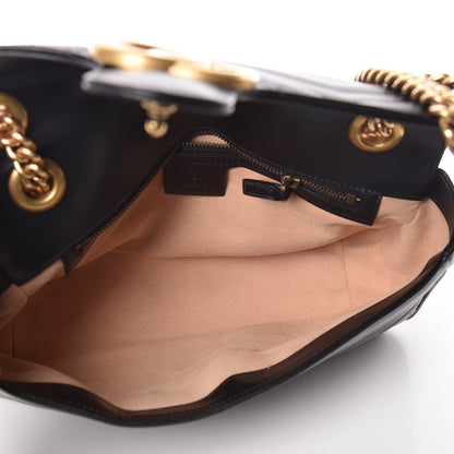 Gucci Calfskin Matelasse Small GG Marmont Shoulder Bag Black 5 of 10