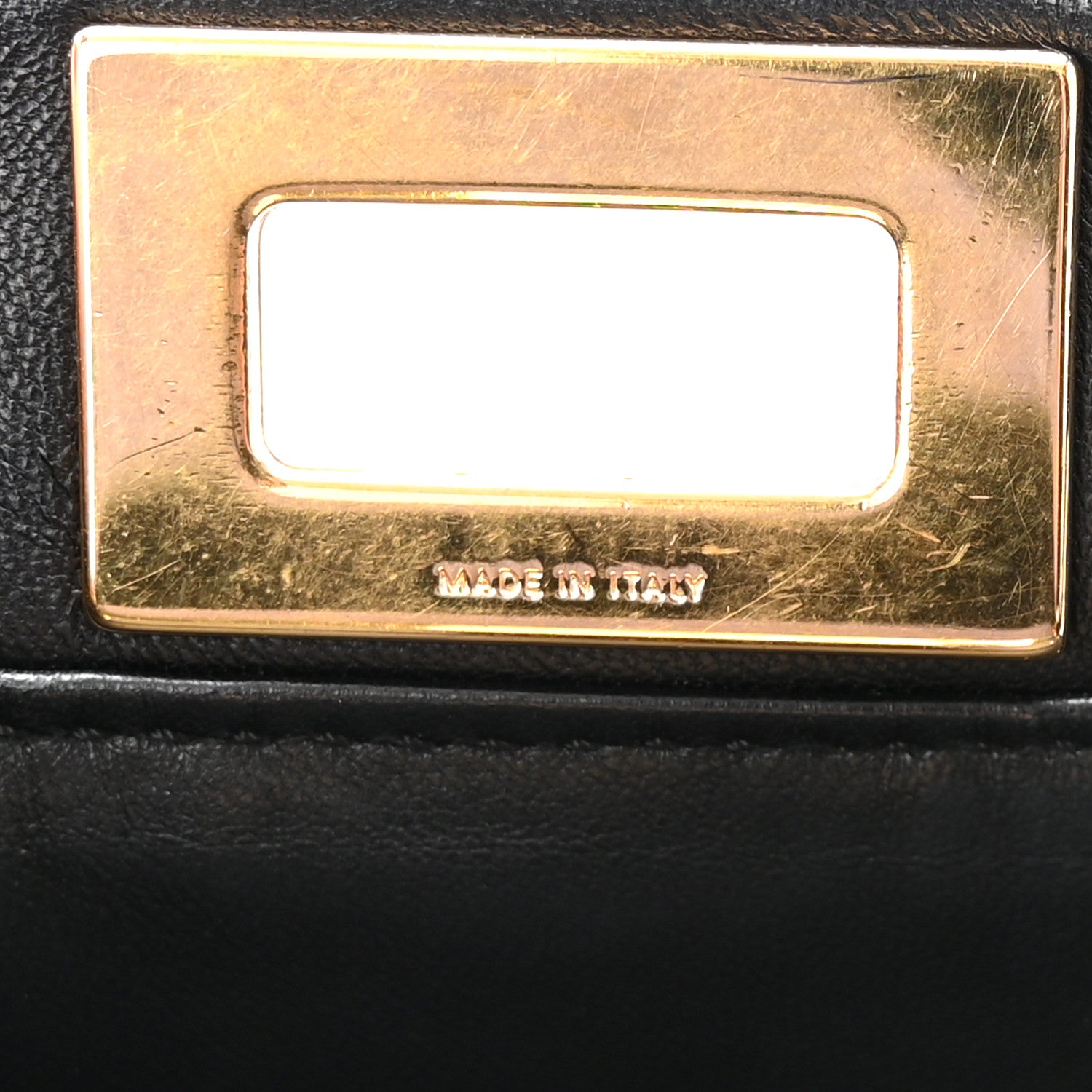 Fendi Nappa Mini Peekaboo Iconic Satchel Black 7 of 10