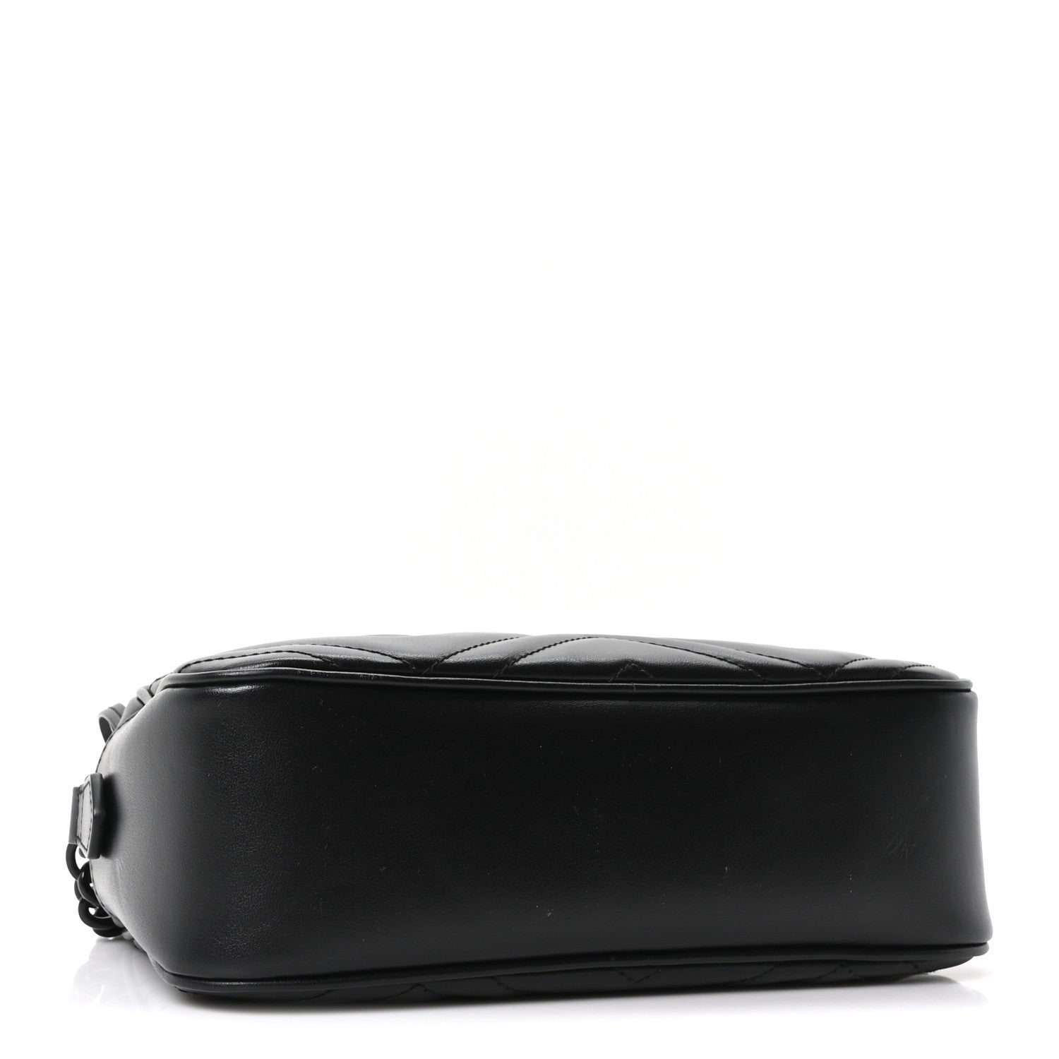 Gucci Calfskin Matelasse Monochrome Small GG Marmont Chain Shoulder Bag Black 4 of 10