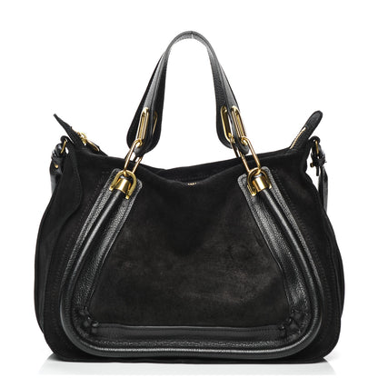 Chloe Suede Calfskin Small Paraty Black 1 of 8