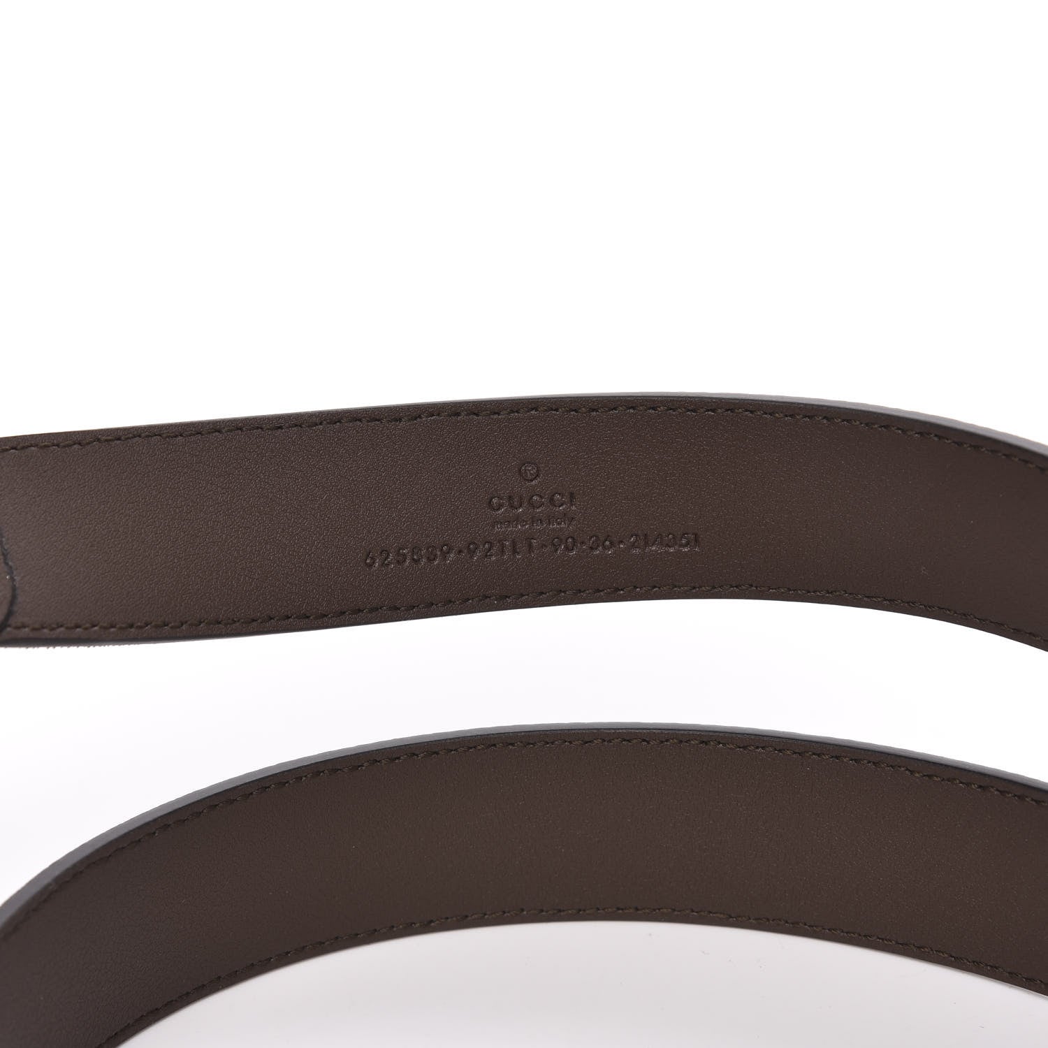 Gucci GG Supreme Monogram Matte Plutone Calfskin Double G 30mm Belt 90 36 Beige Ebony New Acero 4 of 4
