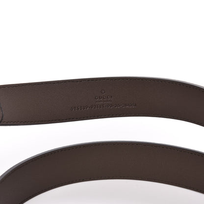 Gucci GG Supreme Monogram Matte Plutone Calfskin Double G 30mm Belt 90 36 Beige Ebony New Acero 4 of 4