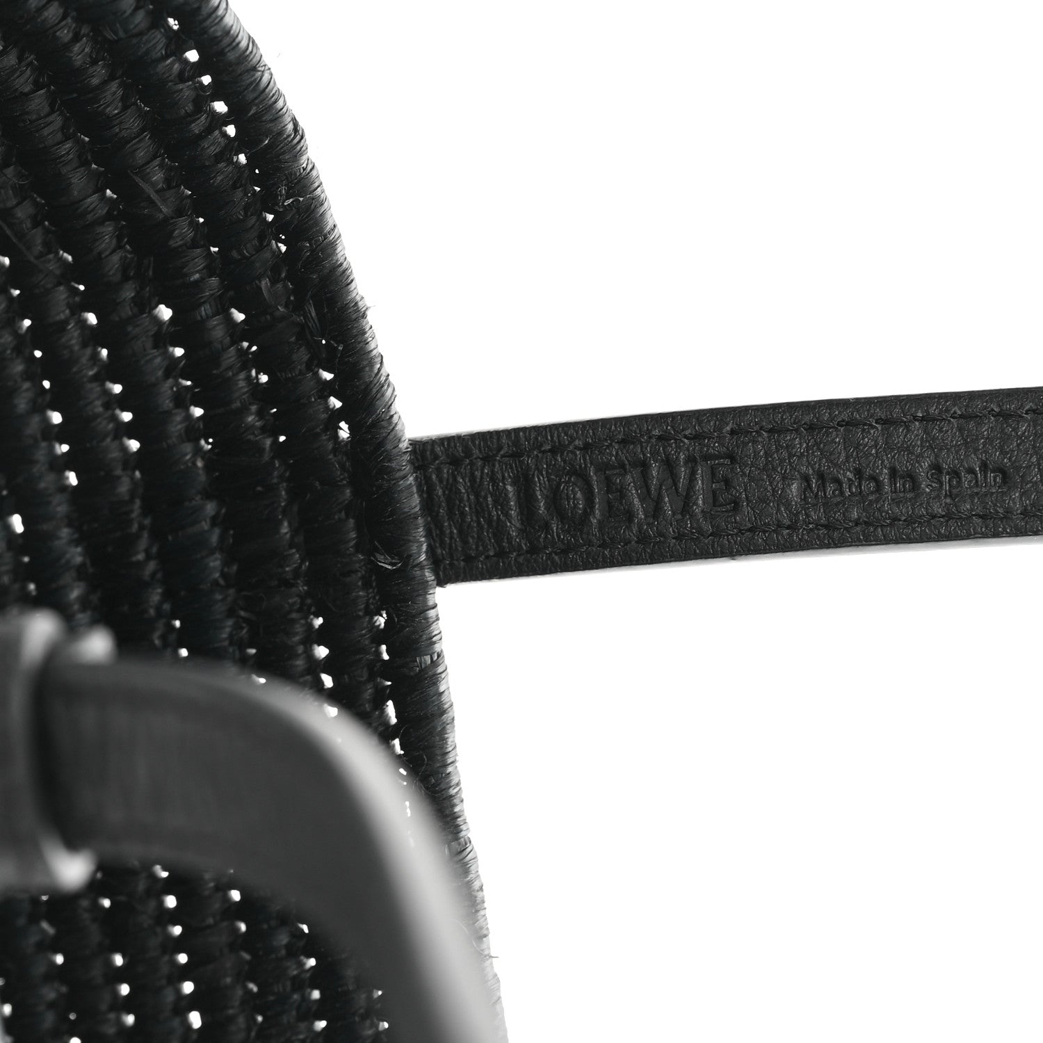 Loewe Raffia Square Small Basket Tote Bag Black 6 of 10