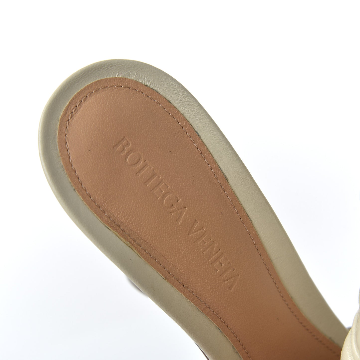 Shiny Nappa Intrecciato The Board Sandals 38.5 Wax