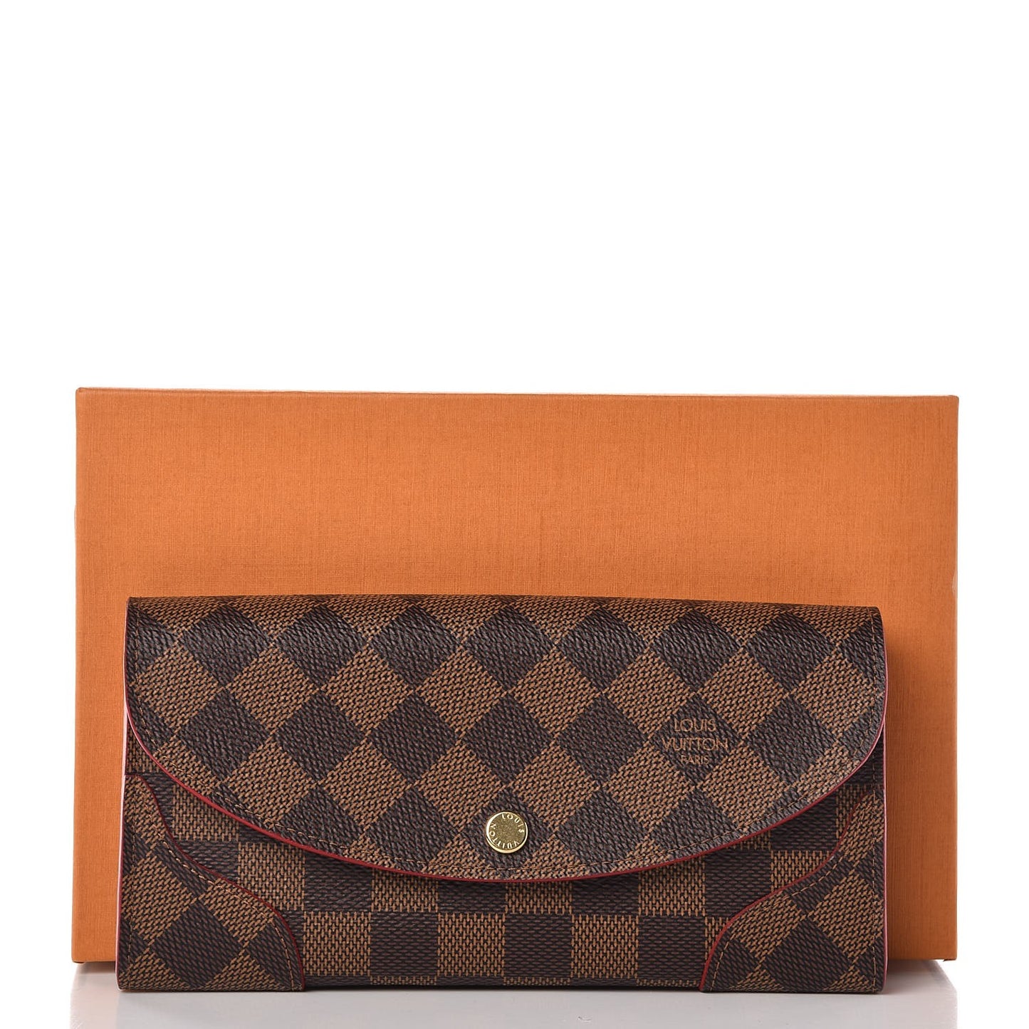 Damier Ebene Caissa Wallet Cherry