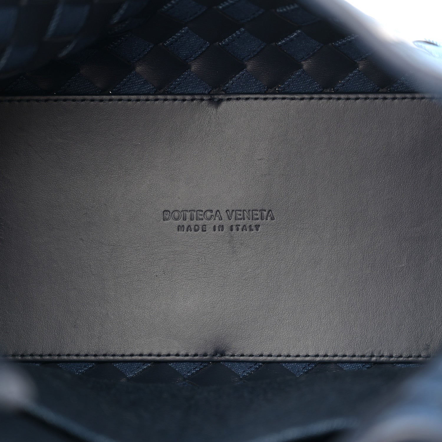 Bottega Veneta Nappa Intrecciato Denim Medium Andiamo Shoulder Bag Abyss Indigo 5 of 10