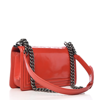 Chanel Glazed Calfskin Medium Boy Flap Red 3 of 20