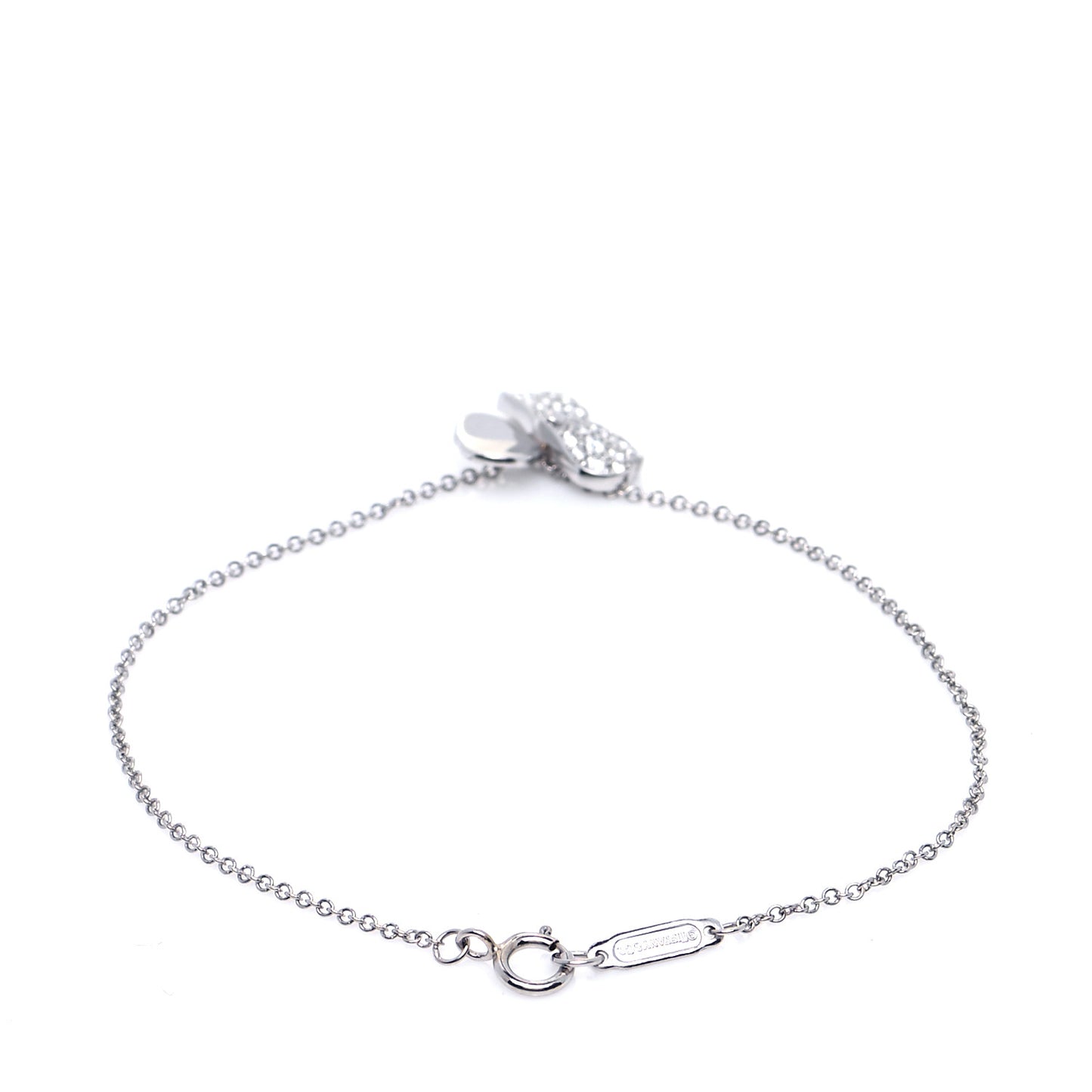 Platinum Diamond Paper Flowers Bracelet