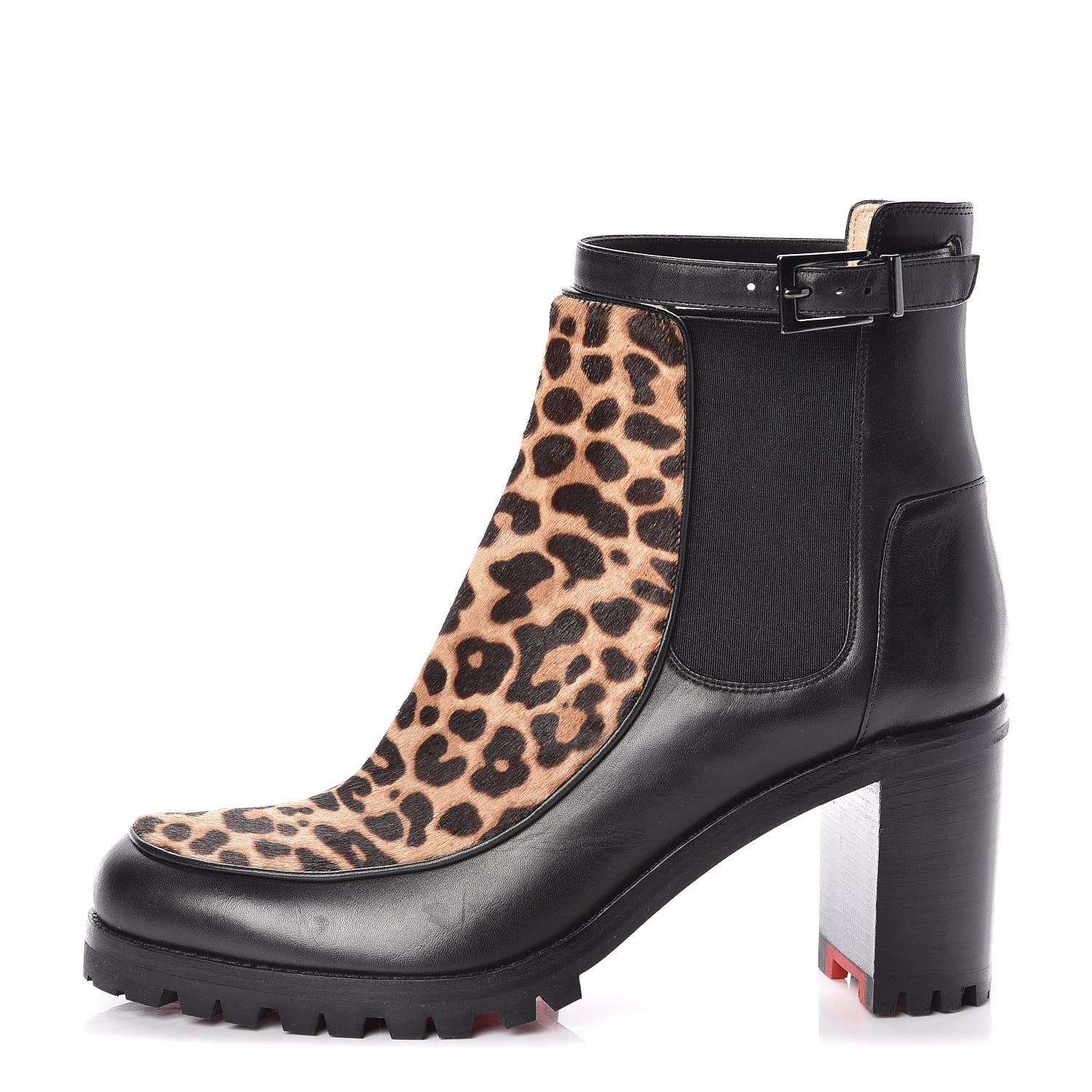 Christian Louboutin Pony Hair Calfskin 85 Ankle Boots 39 Black 1 of 7