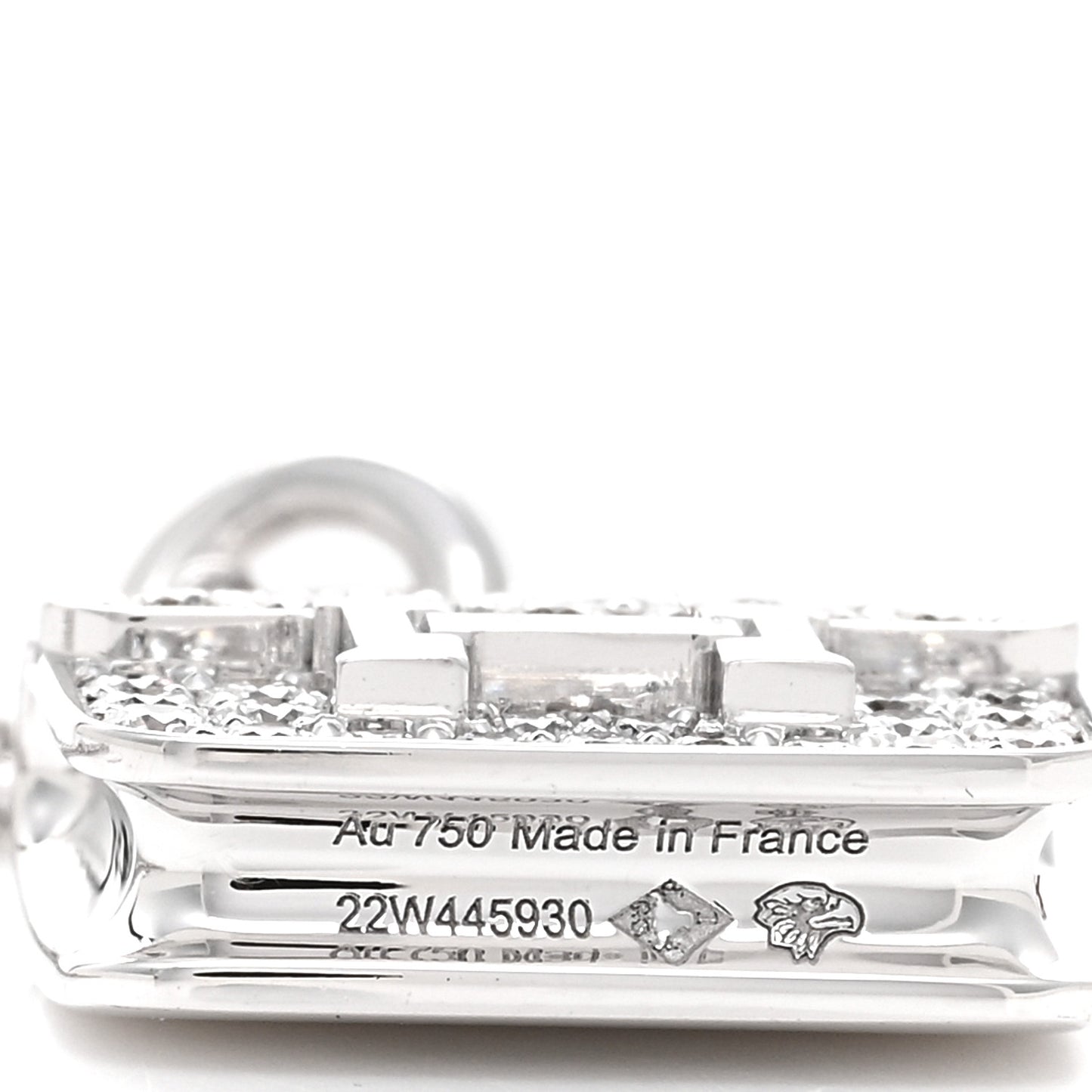 18K White Gold Diamond Constance Amulettes Pendant Necklace